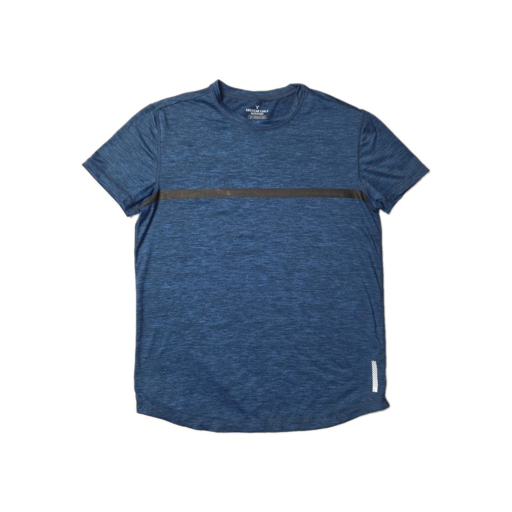 American Eagle 360 Extreme Flex Athletic Heathered Blue T-Shirt Mens Size M